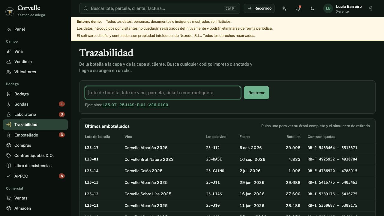 Trazabilidad de lote en Bodega