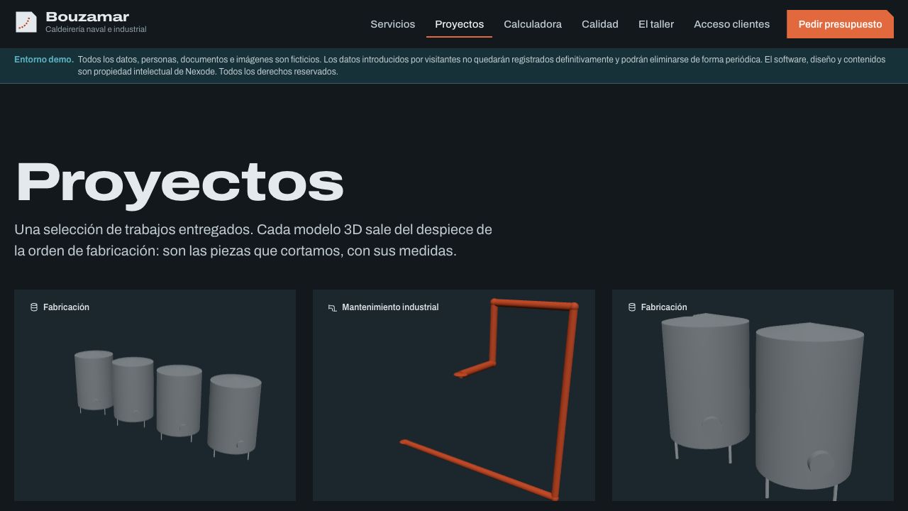 Proyectos industriales en Calderería
