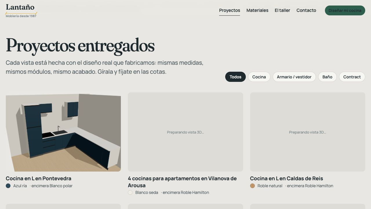 Proyectos entregados en Mueblería